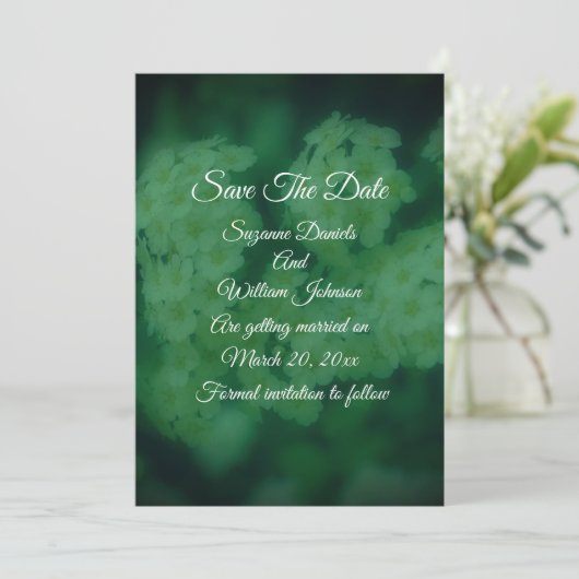 ワイルドホワイトローズフローラ結婚ズ セーブザデート (スタンド正面)