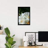 ワイルドホワイトローズ3花の写真ポスター ポスター (ホームオフィス)