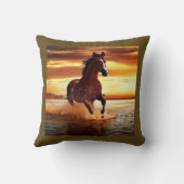ワイルドホースがサーフを駆け抜ける クッション (裏面)