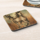 ワイルドホースと暖かい色 コースター (左側)