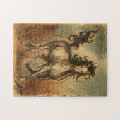 ワイルドホースと暖かい色 ジグソーパズル (横)