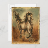 ワイルドホースと暖かい色 ポストカード (正面/裏面)