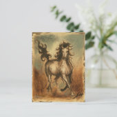 ワイルドホースと暖かい色 ポストカード (スタンド正面)