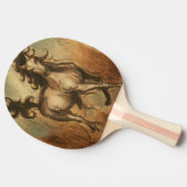 ワイルドホースと暖かい色 卓球ラケット (横)