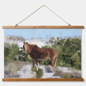 ワイルドホースオンアサーテハーグ島 吊り下げ型タペストリー (正面)