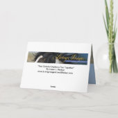 ワイルドホースグリーティングカード2つカラフルの牡馬 サンキューカード (裏面)