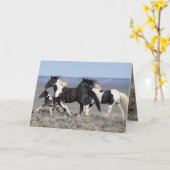 ワイルドホースグリーティングカード – ガドリエルとその家族 カード (黄色い花)