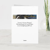 ワイルドホースグリーティングカード – コロナの夏のポートレート カード (裏面)