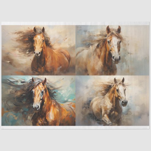 ワイルドホースコラージュ2デクページ紙 薄葉紙 (正面)