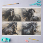 ワイルドホースコラージュ3デクページ紙 薄葉紙 (クラフト)