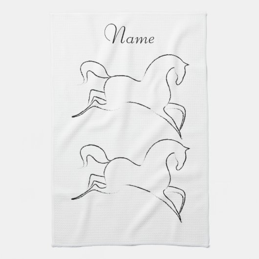 ワイルドホースサンダー_コーブノートブック キッチンタオル (縦)