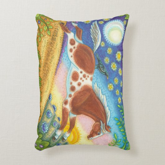 ワイルドホースヒルフォークアウマ科のート枕スーザンブラック アクセントクッション (正面(垂直))