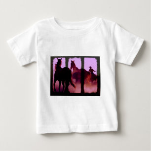 ワイルドホースラウンドアップトリプチチ ベビーTシャツ