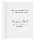 ワイルドホース誕生日カード (内側 (右))
