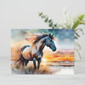 ワイルドホースon草の多い砂丘で夕日 (スタンド正面)