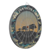 ワイルドボアと迷彩柄 ダーツボード (正面左)