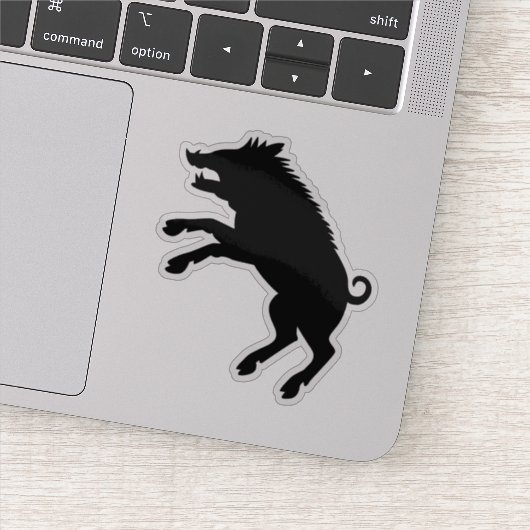 ワイルドボア黒白シルエット シール (詳細)