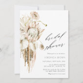 ワイルドボホプロテアパンパスグラスフローラブライダルシャワー 招待状 (正面)
