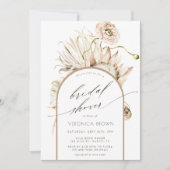 ワイルドボホプロテアパンパスグラスブライダルシャワー 招待状 (正面)