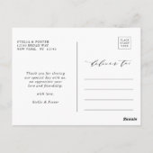 ワイルドボホプロテアパンパスグラス結婚の感謝 ポストカード (裏面)