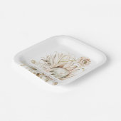 ワイルドボホプロテアパンパスグラス結婚フローラ ペーパープレート (傾斜あり)