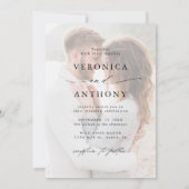 ワイルドボホプロテアパンパスグラス赤面結婚の写真 招待状 (裏面)