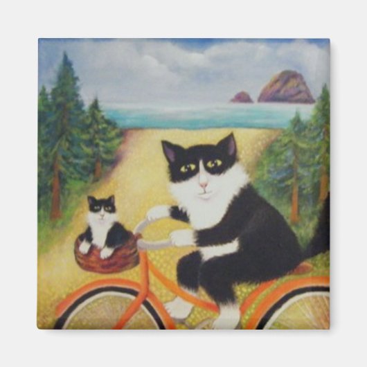 ワイルドボーイザバイクもしくは自転車に乗る人磁石 マグネット (正面)