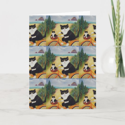 ワイルドボーイザバイクもしくは自転車に乗る人 カード (正面)