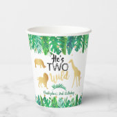 ワイルドボーイズ二歳の誕生日パーティー 紙コップ (裏面)