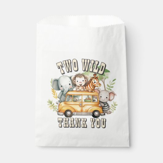 ワイルドボーイズ誕生日サファリ動物2頭 フェイバーバッグ (正面)