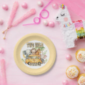 ワイルドボーイズ誕生日サファリ動物2頭 ペーパープレート (パーティー)