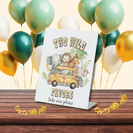 ワイルドボーイズ誕生日サファリ動物2頭 台座サイン