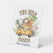 ワイルドボーイズ誕生日サファリ動物2頭 台座サイン (正面)