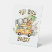 ワイルドボーイズ誕生日サファリ動物2頭 台座サイン (正面)