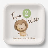 ワイルドボーイ2歳の誕生日 ペーパープレート (正面)