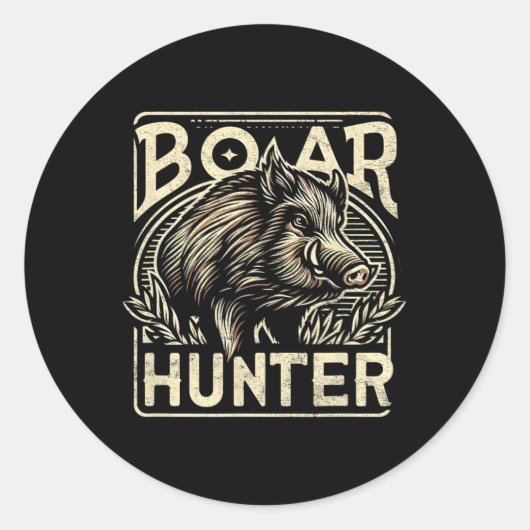 ワイルドボークールルレトロホッグ狩りメンズヴィンテージ ラウンドシール (正面)
