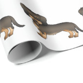 ワイルドボーワイヤダシュントかわいい犬のパターン ラッピングペーパー (ロールコーナー)