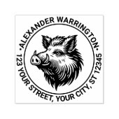 ワイルドボー素朴ルヘッドネーム差出人住所 セルフインキングスタンプ (デザイン)