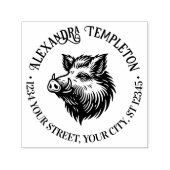 ワイルドボー素朴ルヘッドネーム差出人住所#1P セルフインキングスタンプ (デザイン)