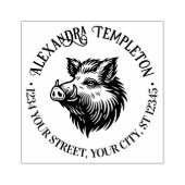 ワイルドボー素朴ルヘッドネーム差出人住所#1P ラバースタンプ (インプリント)