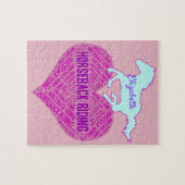 ワイルドポニーと乗馬ハート ジグソーパズル (横)