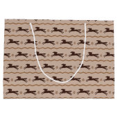 ワイルドポニーギャロピンホースオンタン馬好き ラージペーパーバッグ (裏面)