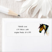 ワイルドポニー |ウオーターカラーホース差出人住所 ラベル (インサイチュ)