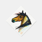 ワイルドポニー |水彩馬 スタンダードカクテルナプキン (角)