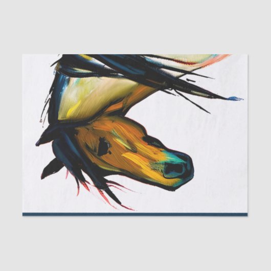 ワイルドポニー |水彩馬 薄葉紙 (正面)