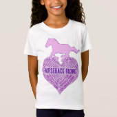 ワイルドポニーTシャツ付き乗馬ハート Tシャツ (正面)