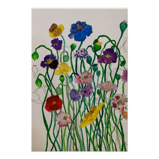 ワイルドポピープリント ポスター (正面)