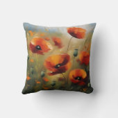 ワイルドポピー鮮やかズセレーヌフィールド クッション (裏面)