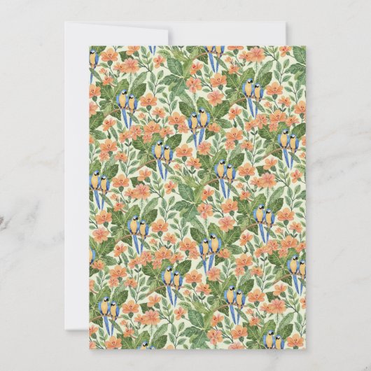 ワイルドマコージャングルトロピカル誕生日 招待状 (裏面)