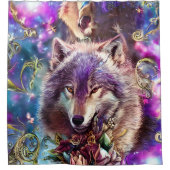 ワイルドマジェスティウルフ シャワーカーテン (正面)